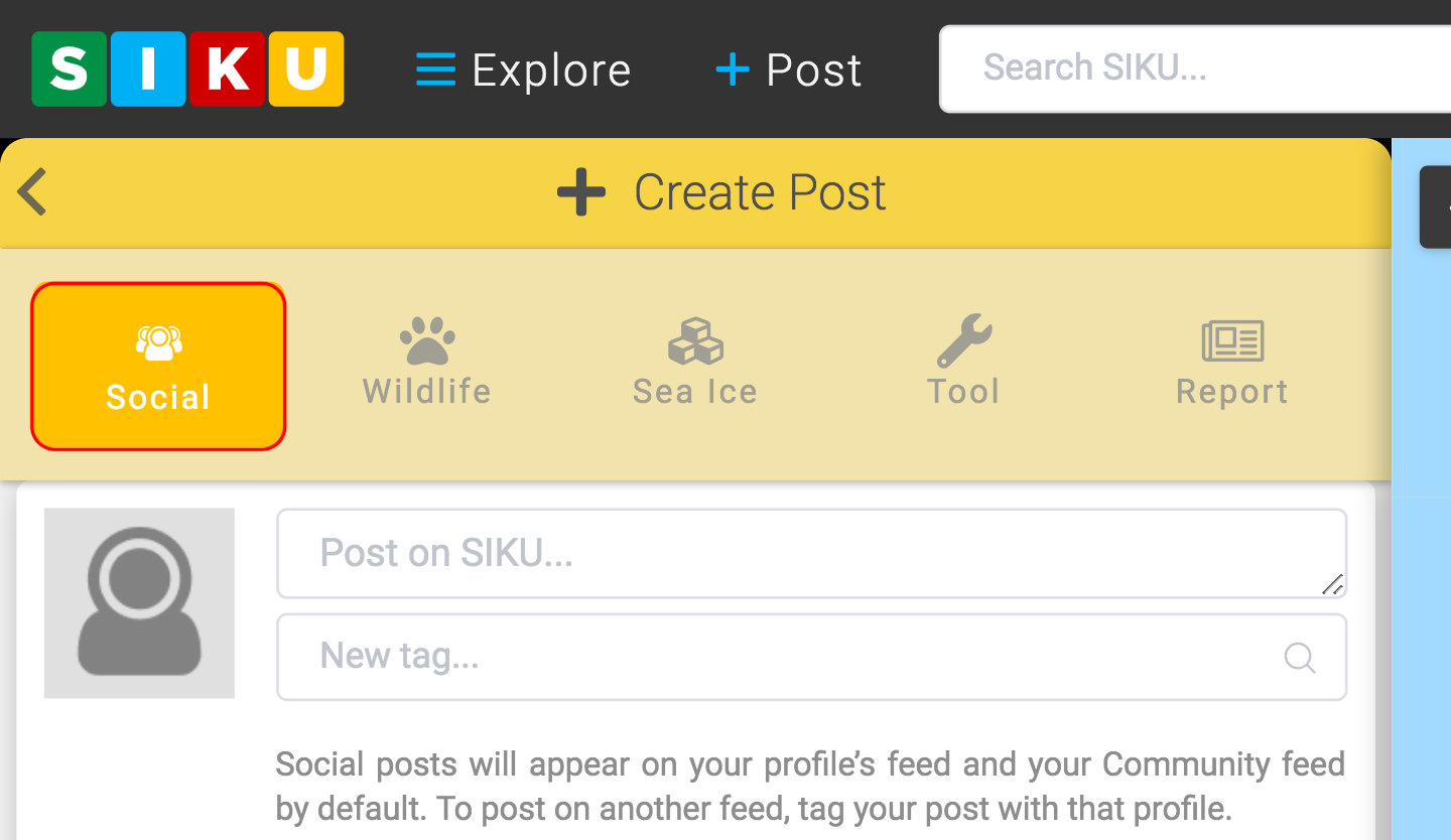 Create a Social Post – SIKU Support Site